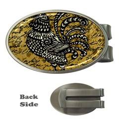 Vintage Rooster  Money Clips (oval)  by Valentinaart