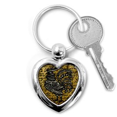 Vintage Rooster  Key Chains (heart) 