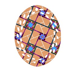 Overlaid Patterns Oval Filigree Ornament (two Sides)