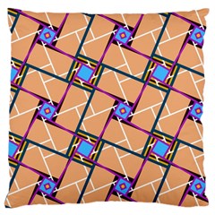 Overlaid Patterns Large Cushion Case (two Sides) by Simbadda