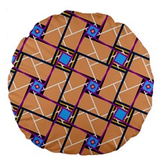 Overlaid Patterns Large 18  Premium Round Cushions