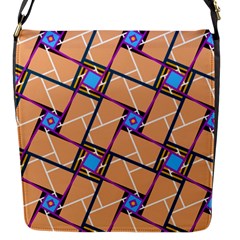 Overlaid Patterns Flap Messenger Bag (s) by Simbadda