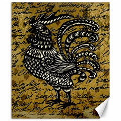 Vintage Rooster  Canvas 8  X 10 