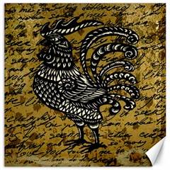 Vintage Rooster  Canvas 20  X 20   by Valentinaart