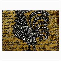 Vintage Rooster  Large Glasses Cloth (2-side) by Valentinaart