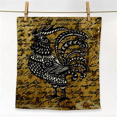 Vintage Rooster  Face Towel