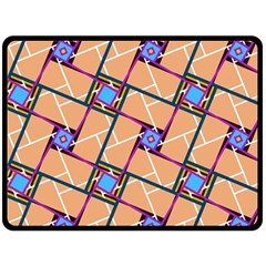 Overlaid Patterns Double Sided Fleece Blanket (large) 