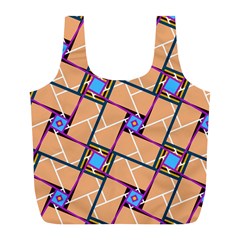 Overlaid Patterns Full Print Recycle Bags (l) 