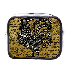 Vintage Rooster  Mini Toiletries Bags by Valentinaart