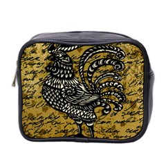 Vintage Rooster  Mini Toiletries Bag 2-side by Valentinaart