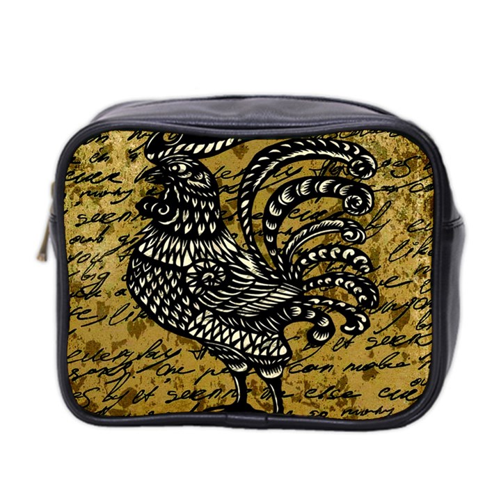 Vintage rooster  Mini Toiletries Bag 2-Side