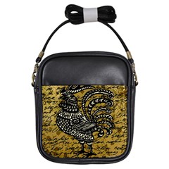 Vintage Rooster  Girls Sling Bags by Valentinaart