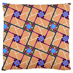 Overlaid Patterns Standard Flano Cushion Case (one Side) by Simbadda