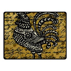 Vintage Rooster  Fleece Blanket (small) by Valentinaart