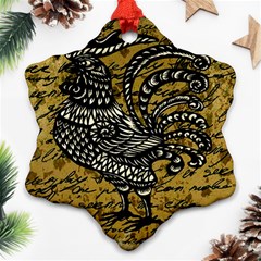 Vintage Rooster  Ornament (snowflake)