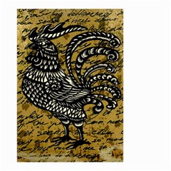 Vintage Rooster  Small Garden Flag (two Sides) by Valentinaart