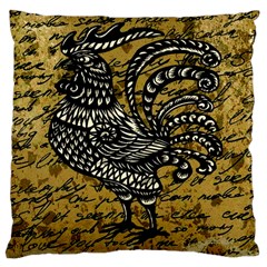 Vintage Rooster  Large Cushion Case (one Side) by Valentinaart