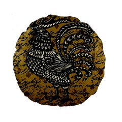 Vintage Rooster  Standard 15  Premium Round Cushions