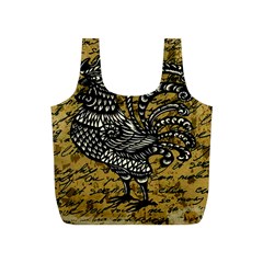 Vintage Rooster  Full Print Recycle Bags (s)  by Valentinaart