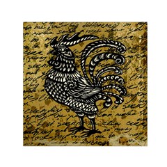 Vintage Rooster  Small Satin Scarf (square) by Valentinaart