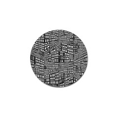 Recursive Subdivision Between 5 Source Lines Screen Black Golf Ball Marker