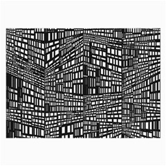 Recursive Subdivision Between 5 Source Lines Screen Black Large Glasses Cloth