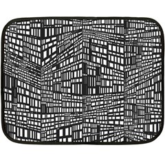 Recursive Subdivision Between 5 Source Lines Screen Black Double Sided Fleece Blanket (mini)  by Simbadda