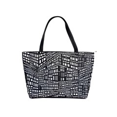 Recursive Subdivision Between 5 Source Lines Screen Black Shoulder Handbags