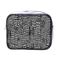 Recursive Subdivision Between 5 Source Lines Screen Black Mini Toiletries Bags