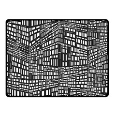 Recursive Subdivision Between 5 Source Lines Screen Black Fleece Blanket (small) by Simbadda