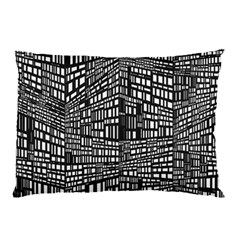 Recursive Subdivision Between 5 Source Lines Screen Black Pillow Case (two Sides) by Simbadda