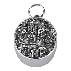 Recursive Subdivision Between 5 Source Lines Screen Black Mini Silver Compasses