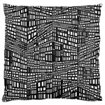 Recursive Subdivision Between 5 Source Lines Screen Black Large Flano Cushion Case (One Side) Front