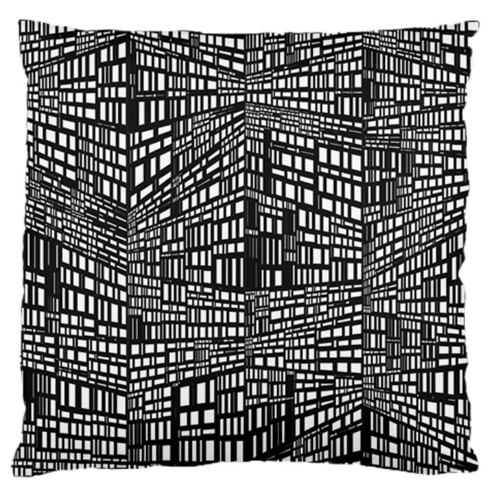 Recursive Subdivision Between 5 Source Lines Screen Black Large Flano Cushion Case (One Side)