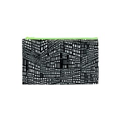 Recursive Subdivision Between 5 Source Lines Screen Black Cosmetic Bag (xs)