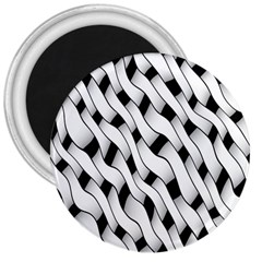 Black And White Pattern 3  Magnets