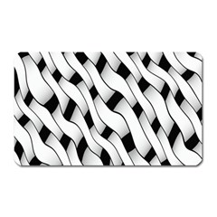 Black And White Pattern Magnet (Rectangular)