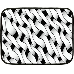 Black And White Pattern Fleece Blanket (Mini)