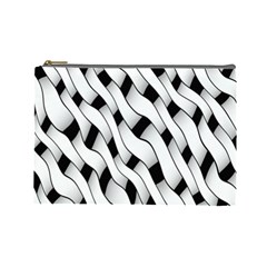 Black And White Pattern Cosmetic Bag (Large) 