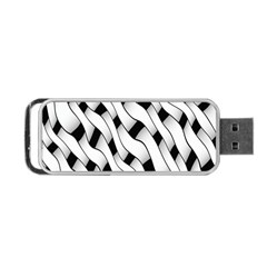 Black And White Pattern Portable USB Flash (One Side)