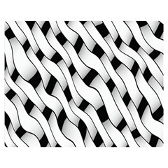 Black And White Pattern Double Sided Flano Blanket (Medium) 