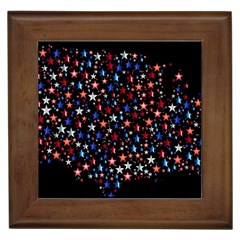 America Usa Map Stars Vector  Framed Tiles