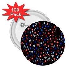 America Usa Map Stars Vector  2 25  Buttons (100 Pack) 