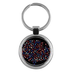 America Usa Map Stars Vector  Key Chains (round)  by Simbadda