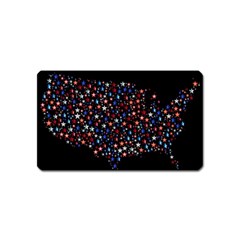 America Usa Map Stars Vector  Magnet (name Card)