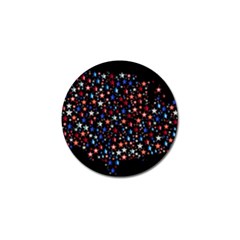 America Usa Map Stars Vector  Golf Ball Marker (4 Pack)