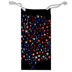 America Usa Map Stars Vector  Jewelry Bag by Simbadda