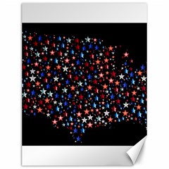 America Usa Map Stars Vector  Canvas 12  X 16  