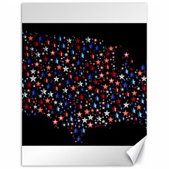 America Usa Map Stars Vector  Canvas 18  X 24  