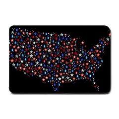 America Usa Map Stars Vector  Small Doormat  by Simbadda